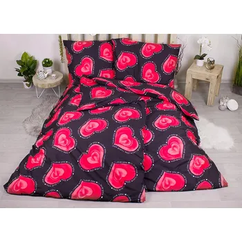Povlečení Sada povlečení na dvě lůžka 140x200+70x90 - Valentýn