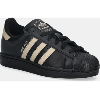 Dámské tenisky Kožené tenisky adidas Originals Superstar II dámské, černá barva, IH4173 99X, EUR 40 2/3