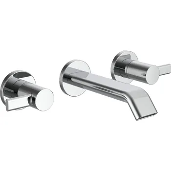 Vodovodní baterie LAUFEN MEDA Umyvadlová tříotvorová podomítková baterie, výtok 150 mm, chrom 1x1, no colour - HF506624100000