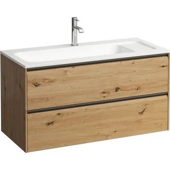 Koupelnový nábytek LAUFEN MEDA Skříňka pod umyvadlo, 2 zásuvky, pro umyvadlo H814118 z materiálu Marbond 972x442, Divoký dub - H4216920112671