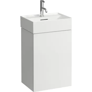 Koupelnový nábytek LAUFEN Kartell LAUFEN Skříňka pod umyvadlo, 1 dvířka, závěsy vlevo, pro umyvadlo H815330 435x330, Bílá mat - H4075030336401