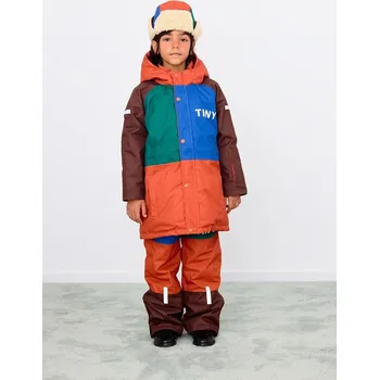 Chlapecké oblečení Dětská bunda Tinycottons COLOR BLOCK SNOW JACKET AW25.046 oranžová 22X, vel. 116