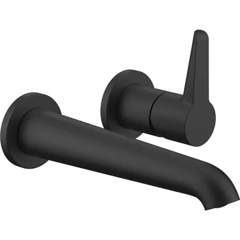 Vodovodní baterie LAUFEN PURE Umyvadlová dvouotvorová podomítková baterie, výtok 180 mm, PVD titan černý mat 1x1, no colour - HF901722428000