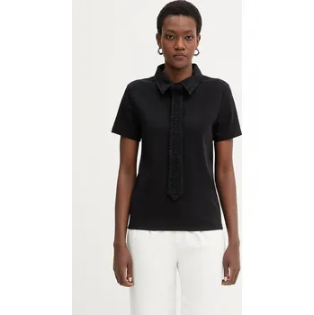 Pánské tričko Polo tričko Karl Lagerfeld B1W17011 černá 99X, vel. S