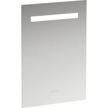 Zrcadlo LAUFEN LEELO Zrcadlo, 550 mm v hliníkovém rámu, s vodorovným LED osvětlením a prostorovým osvětlením, 3 dotykové senzory (Zap-Vyp/Stmívání/změna barvy světla 2700 - 6000 K) 550x40, Zrcadlo - H4476239501441