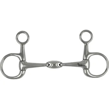 Udidlo pro koně Westernové udidlo Metalab dvakrát lomené, 13,5cm