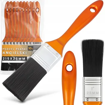 Malířský štětec 10x PLOCHÝ ŠTĚTEC 25 mm Lakýrnický Malířský na Lak Barvy Precizní Z1-T