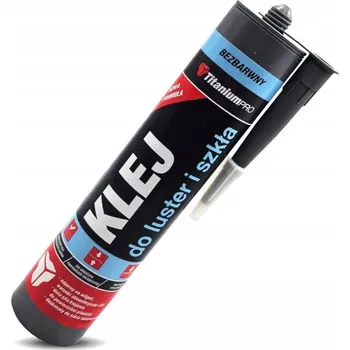 Průmyslové lepidlo Lepidlo na zrcadla 300 ml silikonové bezbarvé TitaniumPRO tmel montážní