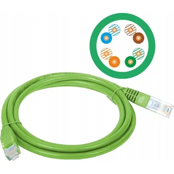Síťový kabel Patchcord U/UTP 5e Alantec RJ45 1 m zelený