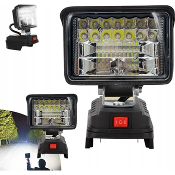 Pracovní lampa pro 18V baterie – 48W halogenová lampa, svítilna, 30 LED