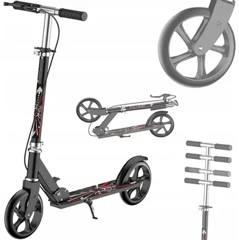 Koloběžka Velká skládací městská koloběžka 78-104 cm ruční brzda dvoukolečková