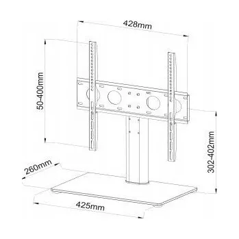 Televizní držák ART MINISTŮL/STOJAN + DRŽÁK TV 32-55" 40 KG SD-33
