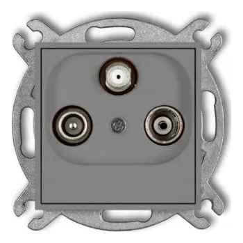 Elektrická zásuvka Anténní zásuvka KARLIK MINI šedá 27MGS
