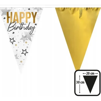GIRLANDA VLÁJKY HAPPY BIRTHDAY, NAROZENINOVÁ 30x20 6m