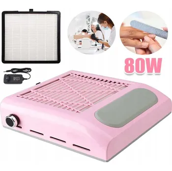 ODSÁVAČKA PRACHU PRO FRÉZKY NA NEHTY BÍLÝ KAZETOVÝ FILTR HEPA VÝKON 80 W