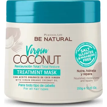 Vlasová regenerace Revitalizační maska Be Natural Placenta Life Virgin Coconut Treatment 350 g