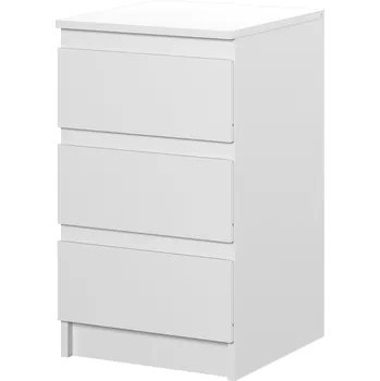 Komoda Komoda 40 cm bílá se zásuvkami do obývacího pokoje/ložnice STERN T-9