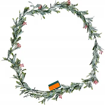 Vánoční dekorace Vánoční girlanda 2M s vinnou révou, bobulemi a vánočními světýlky