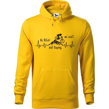 Pánská mikina DOBRÝ TRIKO Pánská mikina s potiskem Tep šlapky Velikost pánské mikiny: 2XL, Barva: Žlutá
