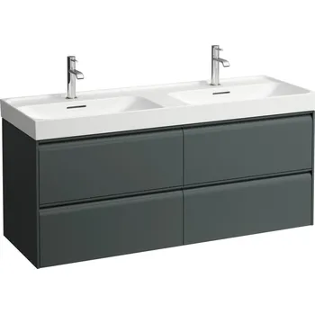 Nábytek LAUFEN MEDA Skříňka pod umyvadlo, 4 zásuvky, pro umyvadlo H814112 1285x450, Šedá traffic - H4216440112661