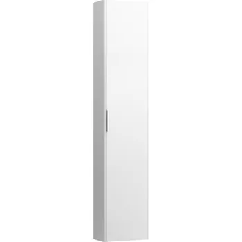 Koupelnový nábytek LAUFEN BASE Vysoká skříňka, závěsy dvířek vpravo (bočnice korpusu s radiusem) 350x185, Bílá lesklá - H4026421102611