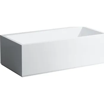 Vana Kartell LAUFEN Vana, volně stojící, s úzkým osvětleným otvorem pro přepad a armaturní deskou na přední straně, se speciální konstrukcí pro usnadnění instalace 1700x860, Bílá - H2233320006161