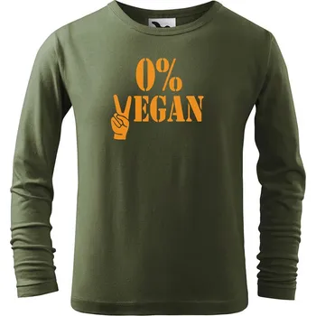 Dětská móda DOBRÝ TRIKO Dětské bavlněné triko 0% vegan Velikost: 122/6 let, Barva: Khaki