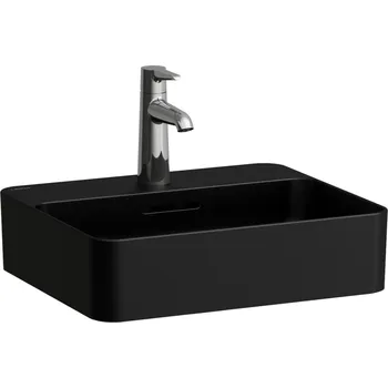 Umyvadlo LAUFEN VAL Umyvadlová mísa, s armaturní deskou 450x380, Černá mat - H8122807161121
