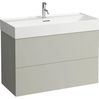 Nábytek Kartell LAUFEN Skříňka pod umyvadlo, 2 zásuvky, pro umyvadlo H810337 985x450, Oblázkově šedá - H4076320336411