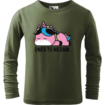 Dětská móda DOBRÝ TRIKO Dětské bavlněné triko Dnes to nedám Velikost: 122/6 let, Barva: Khaki