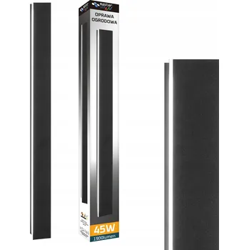 Venkovní osvětlení Zahradní nástěnné svítidlo Masterled černé, integrovaný LED zdroj 45 W, 150 cm, IP65