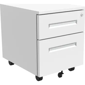 Zásuvkový kontejner Kancelářský kontejner KOVOVÝ skříňka se zásuvkami na KOLEČKÁCH Spacetronik malý