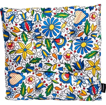 Polštář Polštář na Polštář Folkstar s kašubským vzorem, interiérová dekorace 45x45 samet