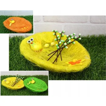 Velikonoční dekorace Velikonoční košík sisal 24 x 20 x 6 cm mix barev BAR-22150