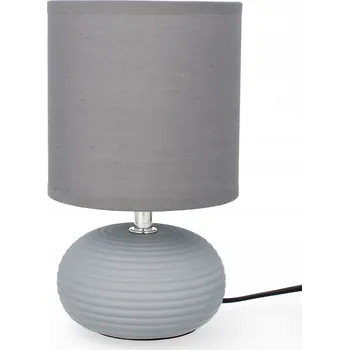 Lampička LUXUSNÍ KERAMICKÁ LAMPA LIVELLO 23CM ŠEDÁ NOČNÍ LAMPA SE KABELEM
