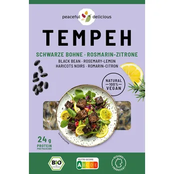 Omáčka peaceful delicious Tempeh z černých fazolí rozmarýn citron 200 g bio BIO VEGAN BEZLEPEK Množství: 1 ks