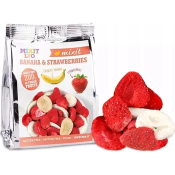 Sušená potravina Křupavé Lyofilizované Ovoce Mixit BANÁN JAHODA 23g