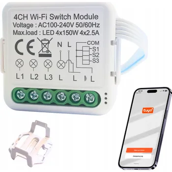 vypínač 4KANÁLOVÝ WIFI SPÍNACÍ MODUL TUYA CHYTRÁ DOMÁCNOST SPÍNAČ SVĚTLA