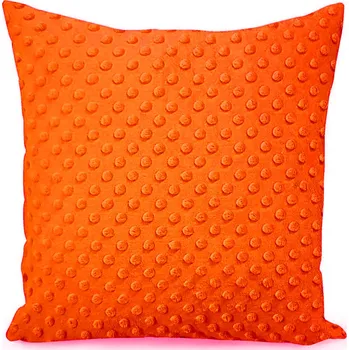 Povlak na dekorativní polštářek Povlak na polštář plyšový Minky 40x40 cm, oranžový