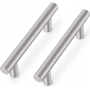 Nábytkové kování Nábytková úchytka na zásuvky skříněk, stříbrná ocelová tyč, 150 mm, 30 kusů