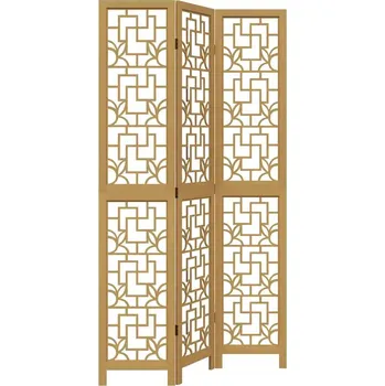 Paraván PARAVÁN POKOJOVÝ 3-DÍLNÝ MASIVNÍ DŘEVO PAULOWNIA