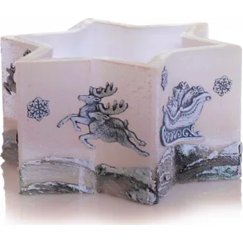 Svícen LED svíčka měnící barvy z parafínu bez vůně Bartek Candles Anděl