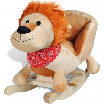 Houpací kůň Houpací lev vidaXL hnědý