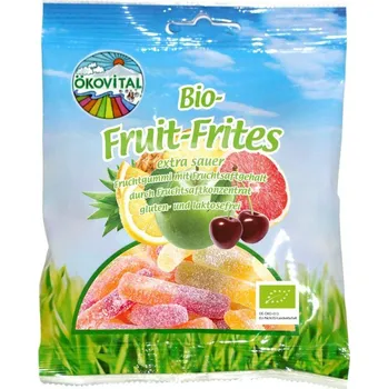 Bonbon Ökovital Kyselé hranolky s želatinou 80g bio BIO BEZLEPEK Množství: 1 ks