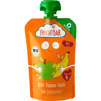 Fruchtbar Pyré jablko banán oves 100g bio BIO VEGAN Množství: 1 ks