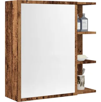 Koupelnový nábytek vidaXL Koupelnová skříňka zrcadlo old wood 62,5x20,5x64 cm kompozit