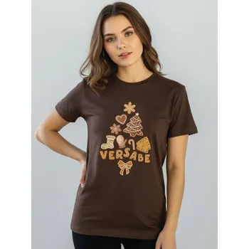 Dámské vánoční tričko VSB PERNÍK chocco, VELIKOST 2XL