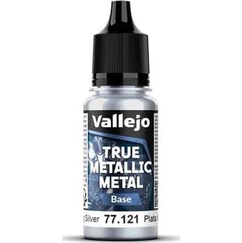 Modelářská barva Vallejo: True Metallic Metal Base - Sterling Silver 18ml