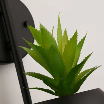 Svítidlo Searchlight Nástěnné světlo Makarius, černé/bílé, sklo, závěsné květináče bílá, černá 1 x 4 W - Doprava zdarma