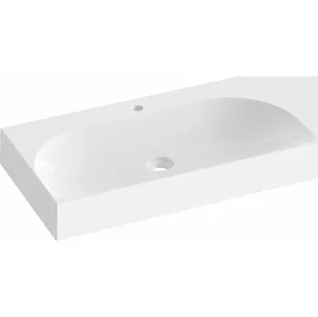 RAVAK Umyvadlo Ravak Lite 120/80 nábytkové, s otvorem pro baterii, bez přepadu, bílá mat, pravé, XJXP1212000 XJXP1212000